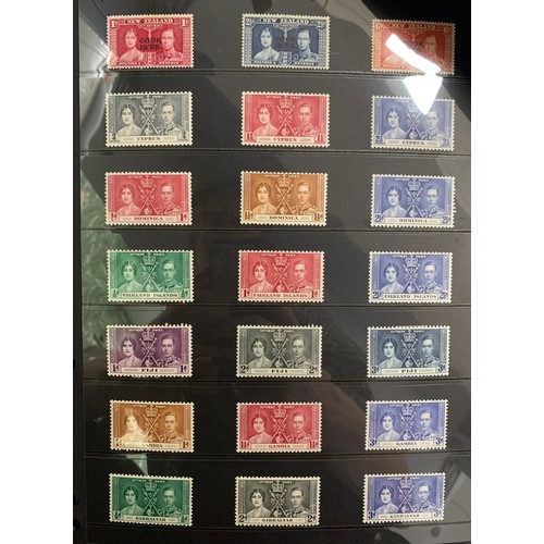 17 - British Commonwealth – Omnibus 1937 KGVI complete coronation collection in Harrington & Byrne portfo... 