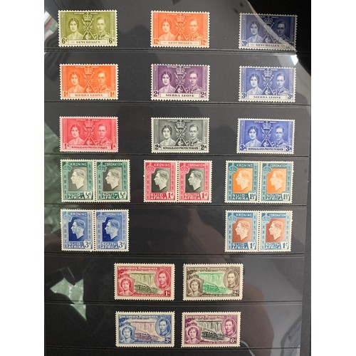 17 - British Commonwealth – Omnibus 1937 KGVI complete coronation collection in Harrington & Byrne portfo... 