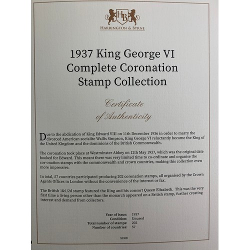 17 - British Commonwealth – Omnibus 1937 KGVI complete coronation collection in Harrington & Byrne portfo... 