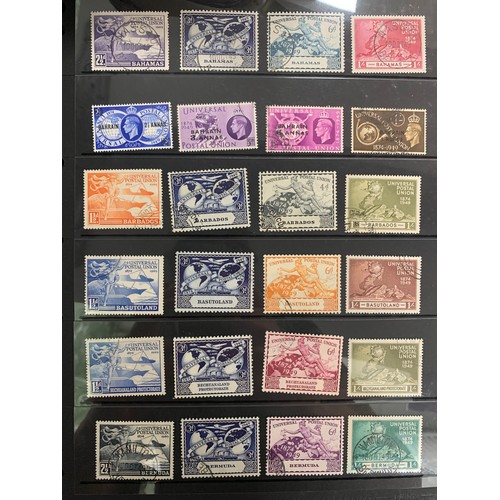 15 - British Commonwealth – Omnibus 1949 UPU (Universal Postal Union) sets U/ Fine Used in Harrington & B... 