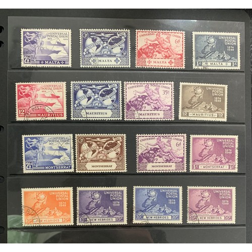 15 - British Commonwealth – Omnibus 1949 UPU (Universal Postal Union) sets U/ Fine Used in Harrington & B... 