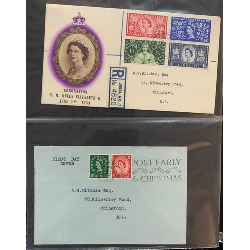 129 - First Day Covers – 1937-1970 Great Britain First Day Cover collection in The Rodney Cover Album, wit... 