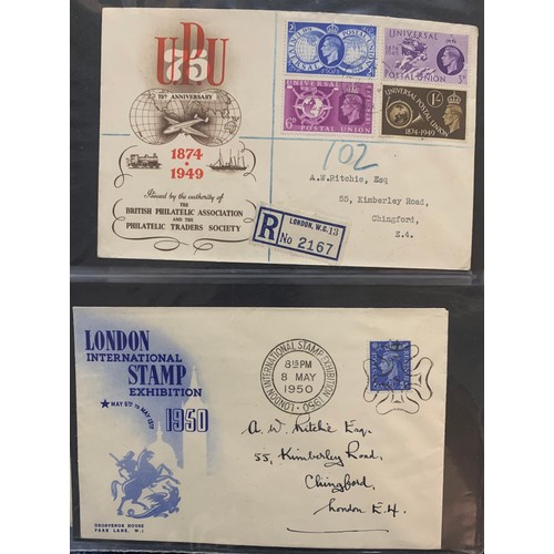 129 - First Day Covers – 1937-1970 Great Britain First Day Cover collection in The Rodney Cover Album, wit... 