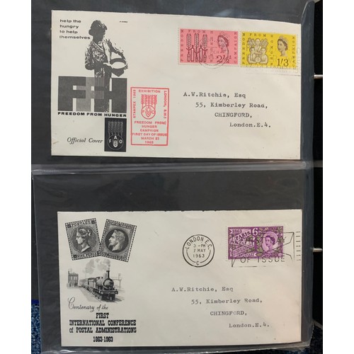 129 - First Day Covers – 1937-1970 Great Britain First Day Cover collection in The Rodney Cover Album, wit... 