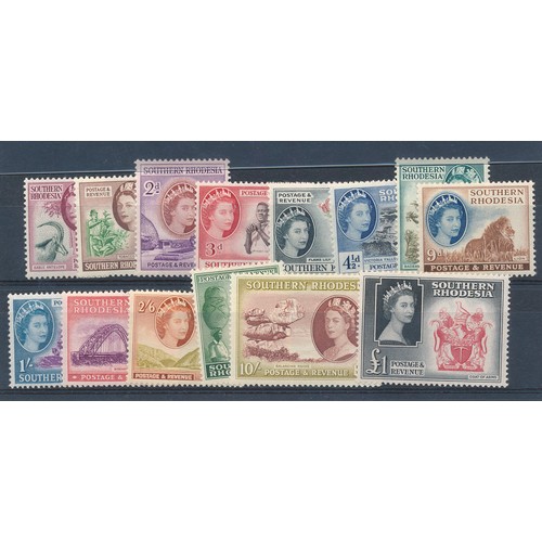 61 - Southern Rhodesia – 1953 set to £1 Mint. (SG 78-91) Cat. £80.