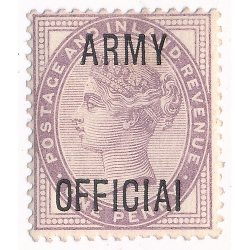 96 - Great Britain – Officials 1896-01 ½ d vermillion & 1d lilac Army Official ovpt Officials, both havin... 