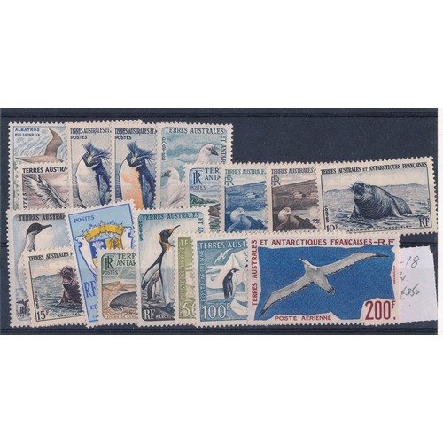 41 - French Antarctic Territory – 1956-60 set to 200f Mint. (SG 2-18), Cat. £500.