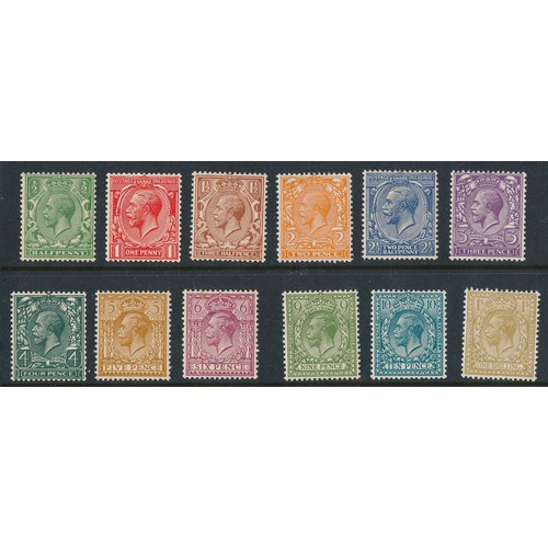 100 - Great Britain – 1924 Block Cypher set to 1/ Unmounted Mint. (SG 418-429), Cat. £250.