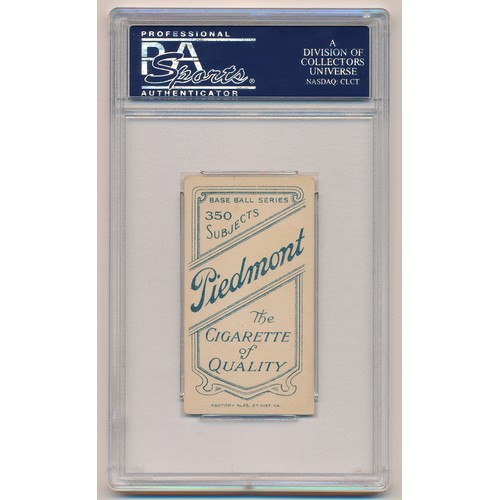 220 - American Tobacco Company Baseball Series T206 single card, Piedmont back- Ed Willett, Detroit - PSA ... 