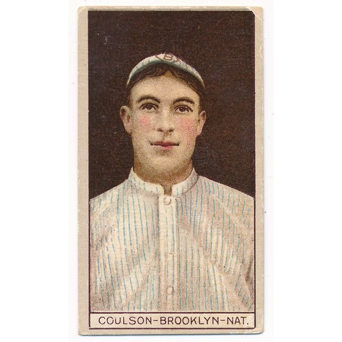 224 - American Tobacco Company Baseball Series T207, brown background, Recruit Little Cigars back - Coulso... 