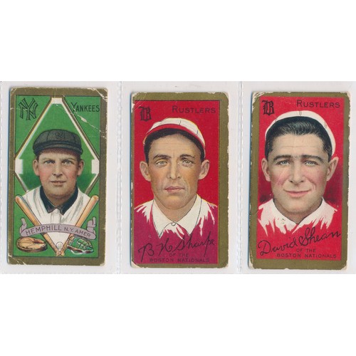 225 - American Tobacco Co. Baseball Series T205 - 3 cards with Hemphill N.Y. AMER (creased), B.K Sharpe of... 