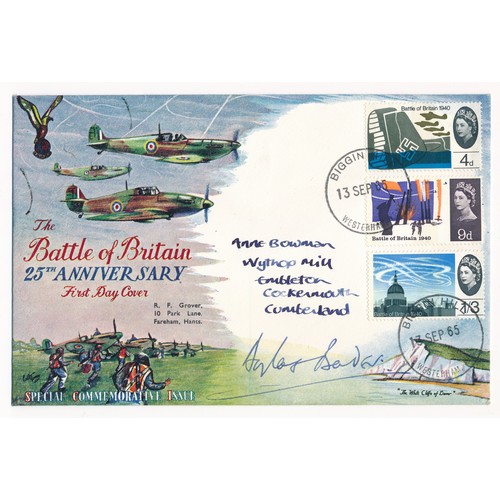 141 - 1965 Battle of Britain 25th Anniversary First Day Cover signed by Sir Douglas Bader, legendary Battl... 