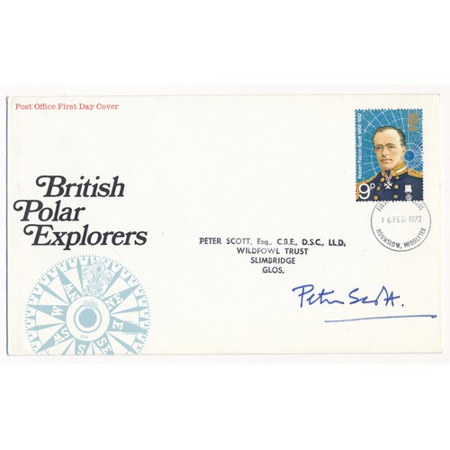 149 - 1972 British Polar Explorers 9p Robert Falcon Scott cover signed by Sir Peter Markham Scott (1909-19... 