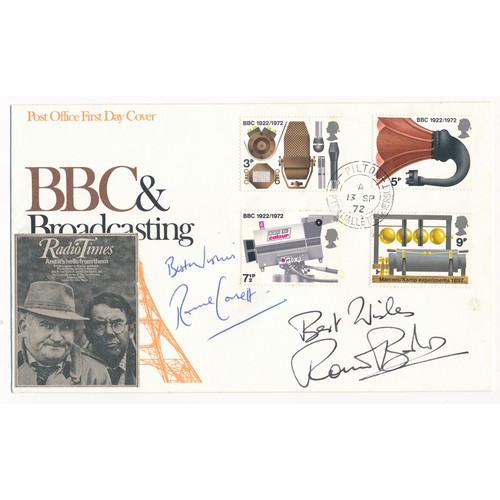 150 - 1972 BBC & Broadcasting First Day Cover signed by Ronnie Corbett (1930-2016) and Ronnie Barker (1929... 