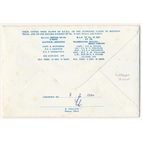 152 - 1979 USA Commemorating Nasa’s Space Programme Flown cover signed by Alfred Worden (1932-2020) & Jim ... 