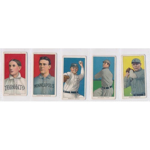 232 - American Tobacco Co. Baseball Series T206 - 5 cards, all Piedmont back, fair to good condition with ... 