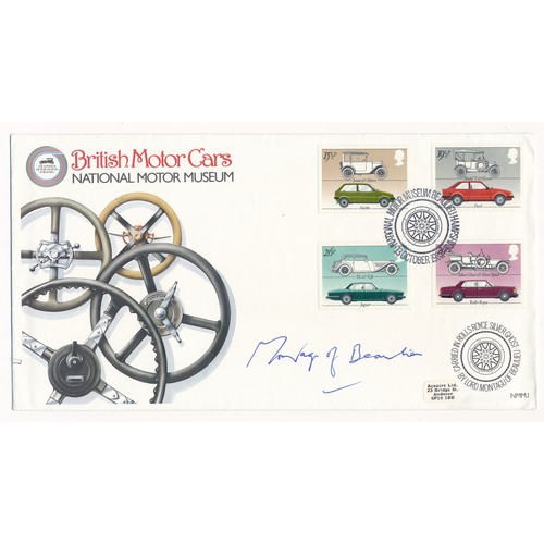 156 - 1982 British Motor Cars National Motor Museum Official First Day Cover signed by Lord Montagu of Bea... 