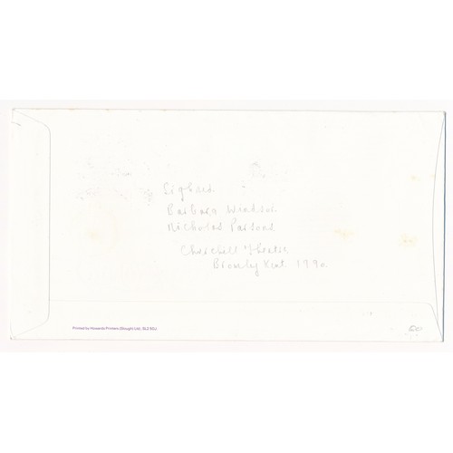 157 - 1983 Christmas 1983 First Day Cover signed by Barbara Windsor (1937-2000) and Nicholas Parsons (1923... 