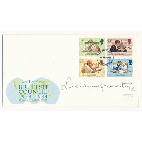 158 - 1984 The British Council 1934-1984 First Day Cover signed by Luciano Pavarotti (1935-2007), Italian ... 