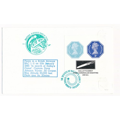 159 - 1984 Halley’s Comet / Space Flown cover signed by Frank Borman (b.1928), NASA Astronaut. Illustrated... 