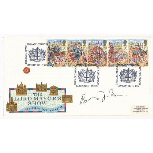 161 - 1989 The Lord Mayor’s Show Royal Mail First Day Cover signed by Boris Johnson (b. 1964), English Pri... 