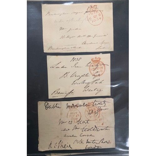 89 - Great Britain – QV album of Penny Reds on covers, addressed to Paisley. Total quantity 10. With furt... 