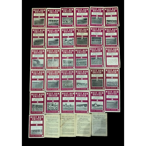 172 - West Ham United – 1959-1960 Season Home programmes collection, mixed condition, in West Ham Programm... 