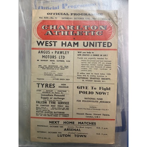 170 - West Ham United – 1944-1958 collection of various West Ham United mostly all Home fixtures, mixed co... 