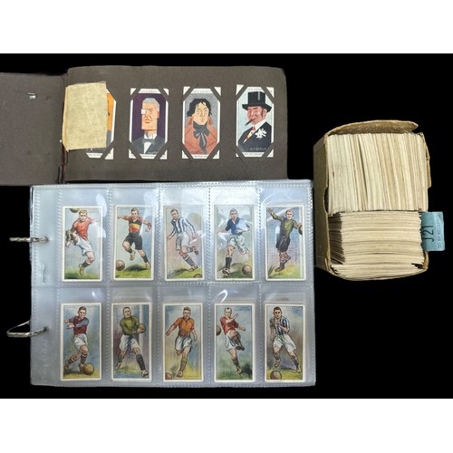 194 - Collection of cigarette cards, complete and part sets, in an album and loose, in mixed condition wit... 