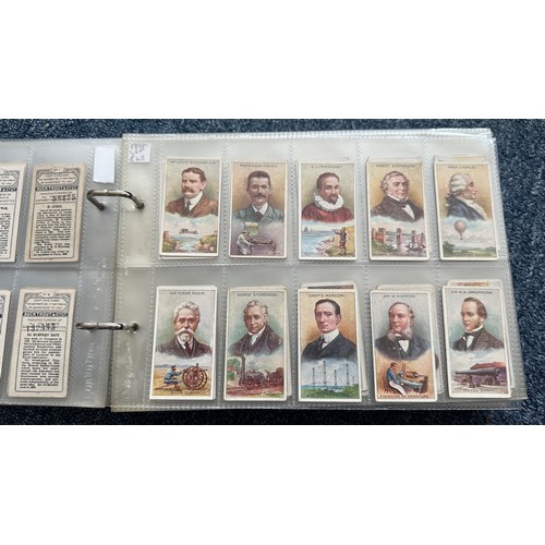 195 - Collection of cigarette cards, in 7 albums, all in plastic sleeves, in mixed condition with complete... 