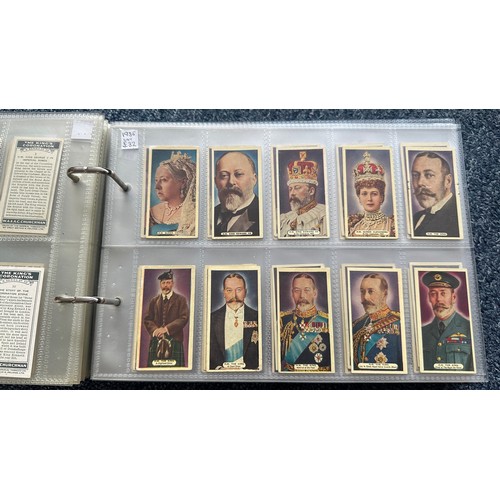 195 - Collection of cigarette cards, in 7 albums, all in plastic sleeves, in mixed condition with complete... 