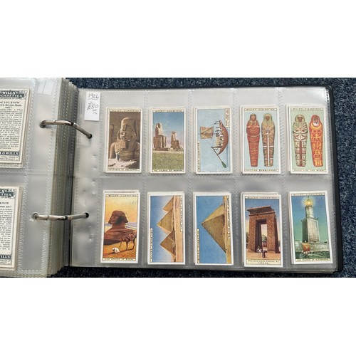 195 - Collection of cigarette cards, in 7 albums, all in plastic sleeves, in mixed condition with complete... 