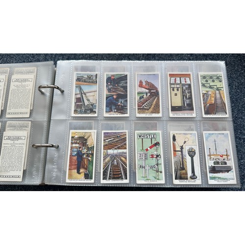 195 - Collection of cigarette cards, in 7 albums, all in plastic sleeves, in mixed condition with complete... 