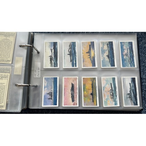 195 - Collection of cigarette cards, in 7 albums, all in plastic sleeves, in mixed condition with complete... 