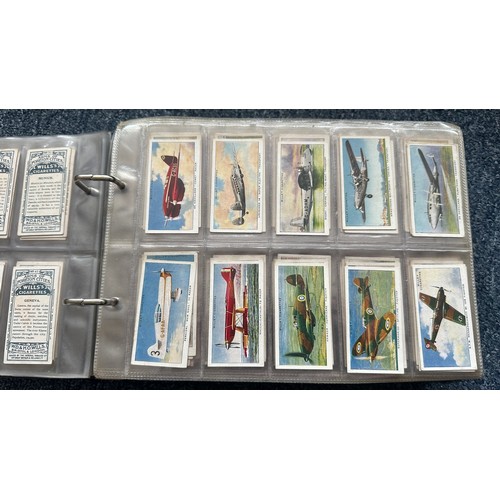 195 - Collection of cigarette cards, in 7 albums, all in plastic sleeves, in mixed condition with complete... 