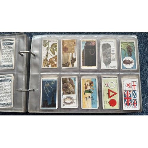 195 - Collection of cigarette cards, in 7 albums, all in plastic sleeves, in mixed condition with complete... 