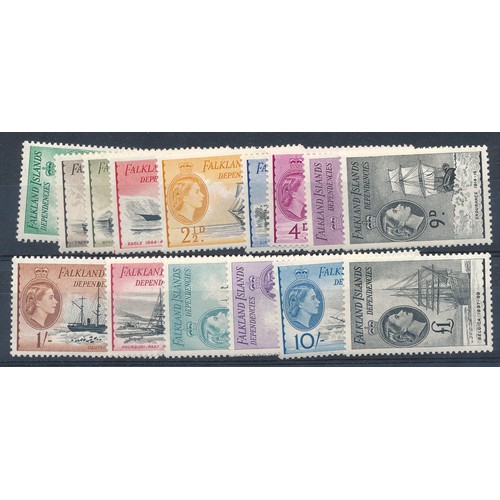 39 - Falkland Islands Dependencies – 1954-62 set to £1 Mint. (SG G26-40), Cat. £225.