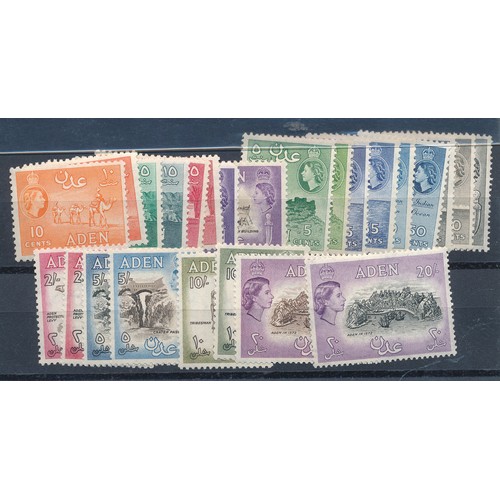 23 - Aden – 1953-63 set to 20/ Mint. (SG 48-72), Cat. £140.