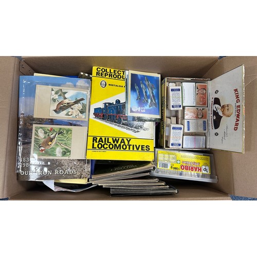 232A - Large accumulation of mainly modern trade cards in 5 boxes, complete and part sets in albums and loo... 