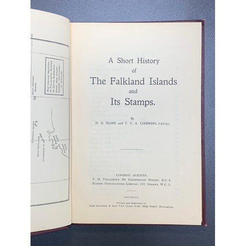 75A - A Short History of The Falkland Islands and Its Stamps by D. O. Sloan and F. C. A. Goodman. Hardboun... 