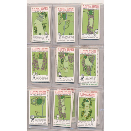 198 - Churchman 1934 3 Jovial Golfers complete set of 36, in excellent condition. Cat. £145