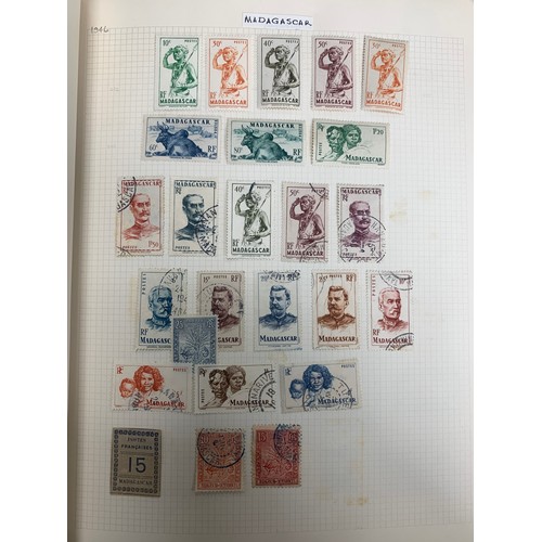 40A - French Colonies – Collection of various cols in Stanley Gibbons album, some earlier values and overp... 