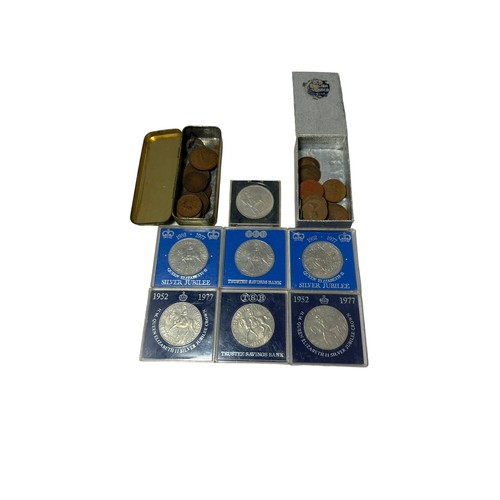 234 - Range of coins and stamp first day covers to include range of silver coins in mixed condition with c... 