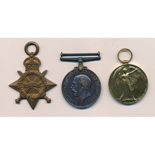 4 - First World War – Arthur Arrowsmith – 1914-1915 Star Trio awarded to 2/1385 GNR. A. ARROWSMITH. N. Z... 