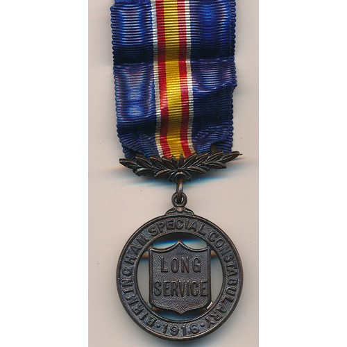 35 - Birmingham Special Constabulary Long Service 1916 medal and ribbon, inscribed to reverse to W.A. WOO... 