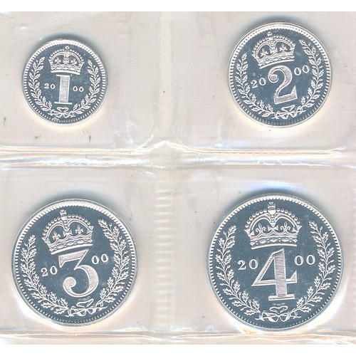 253 - 2000 Silver Proof Maundy Set - sealed in plastic packet.