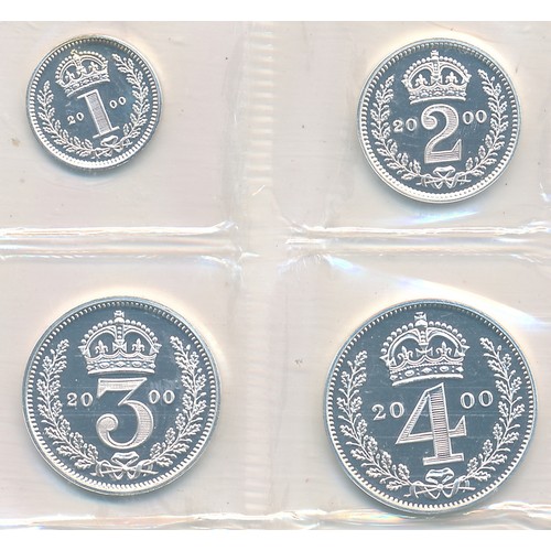 255 - 2000 Silver Proof Maundy Set - Sealed in plastic wrapper.