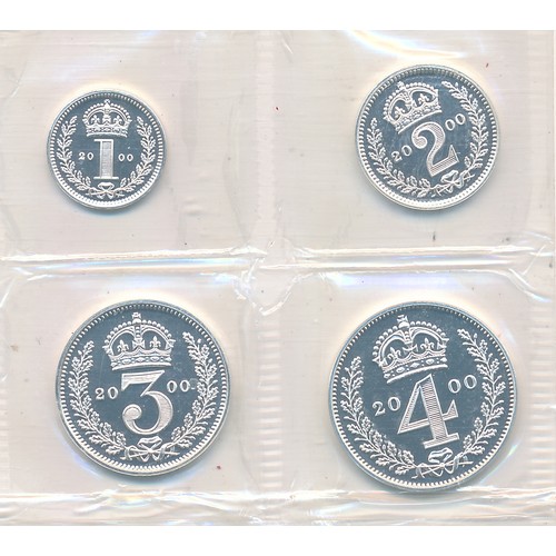 256 - 2000 Silver Proof Maundy Set - Sealed in plastic packet.