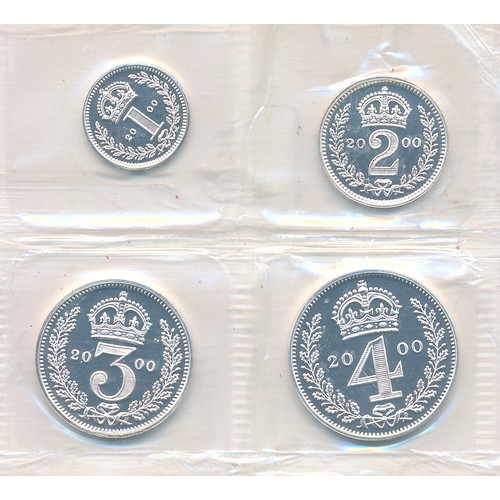 258 - 2000 Silver Proof Maundy Set - Sealed in plastic packet.