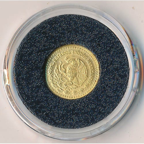 335 - China 5 yuan Unicorn gold proof FDC with Mexico 1/20 Onza gold uncirculated, both encapsulated with ... 